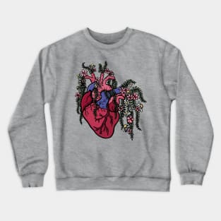 Heart With Flowers and Leaves- Growth in your heart Crewneck Sweatshirt